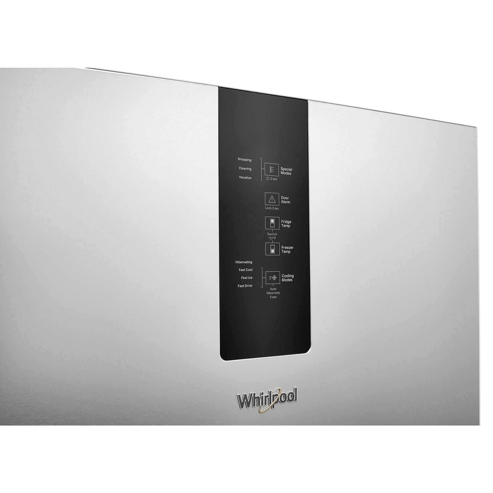 Whirlpool 24.5" 12.7 Cu. Ft. Fingerprint Resistant Stainless Steel Bottom-Freezer Refrigerator - WRB543CMJZ