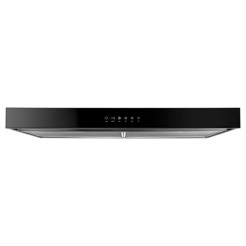 Whirlpool Black Glass 30" Range Hood with Boost