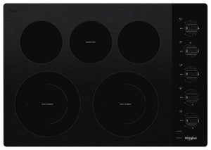 Whirlpool Black 30" Electric Cooktop - WCE77US0HB