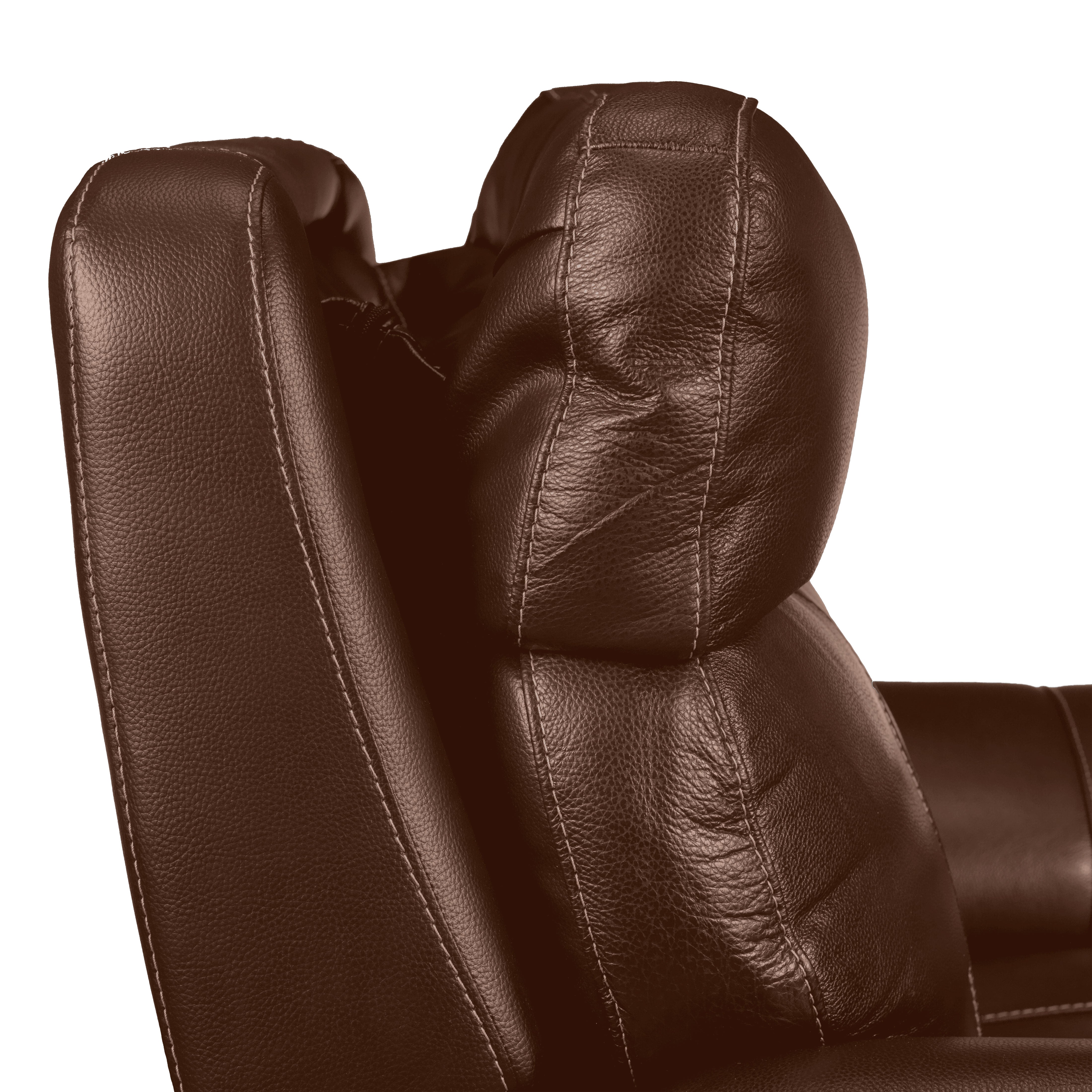Stallion Leather Dual Power Reclining Sofa and Chair Set - Chestnut