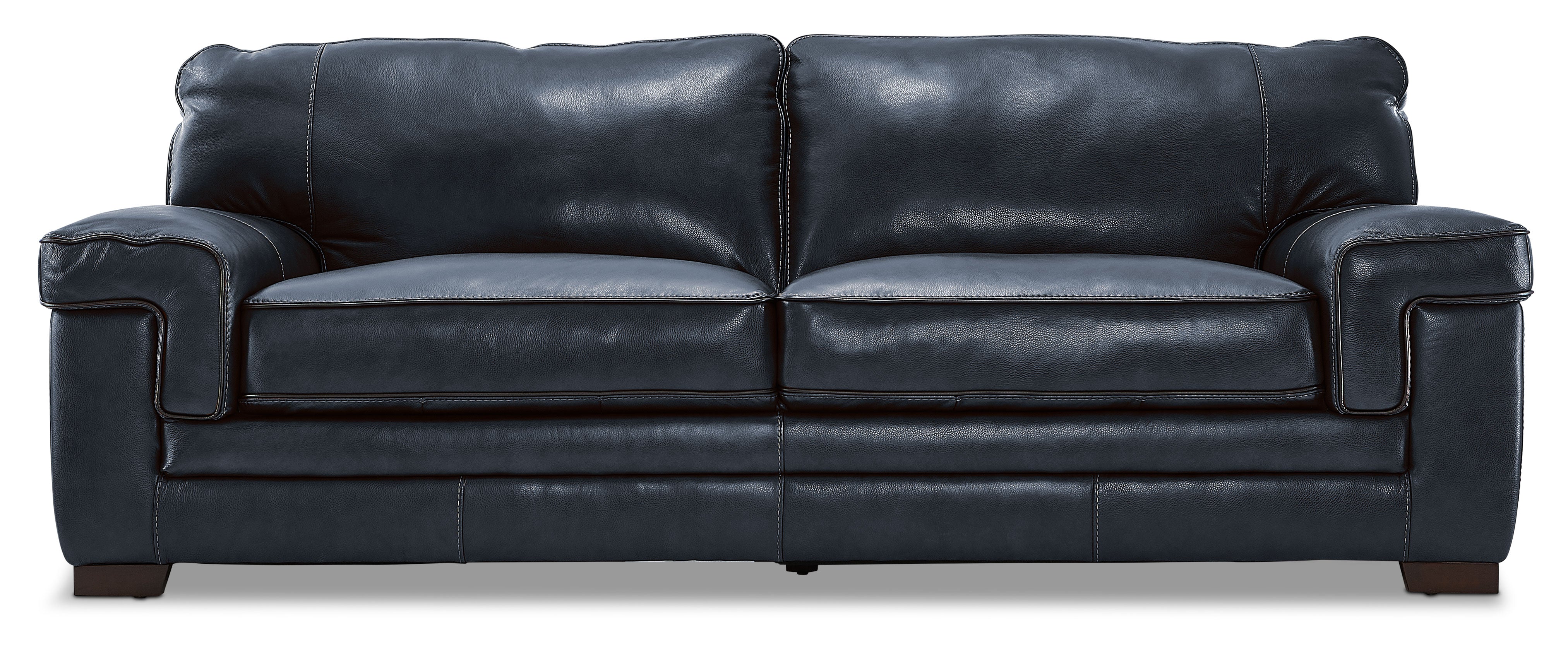 Stampede Leather Sofa - Cobalt