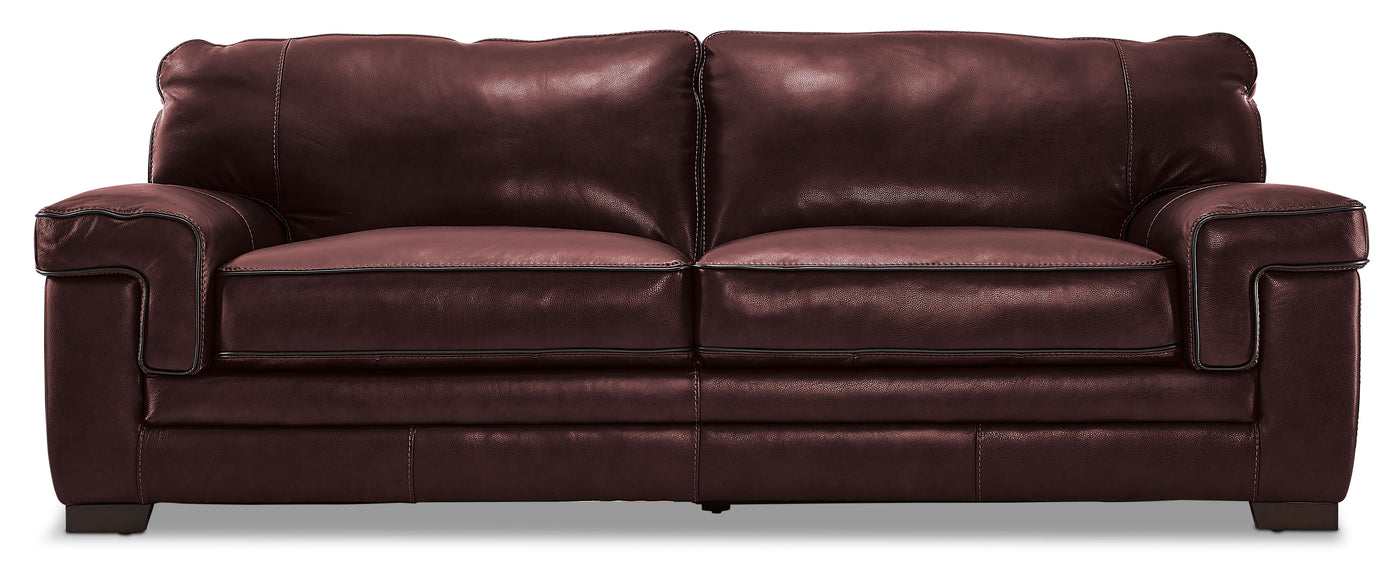 Stampede Leather Sofa - Salsa