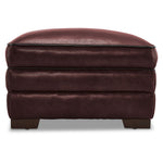 Stampede Leather Ottoman - Salsa