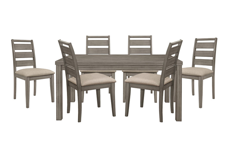 Bainbridge 7piece Dining Set Weathered Grey Leon's