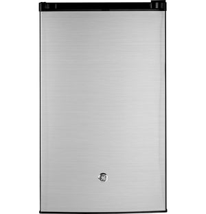 GE Clean Steel Compact Refrigerator (4.4 Cu. Ft.) - GME04GLKLB
