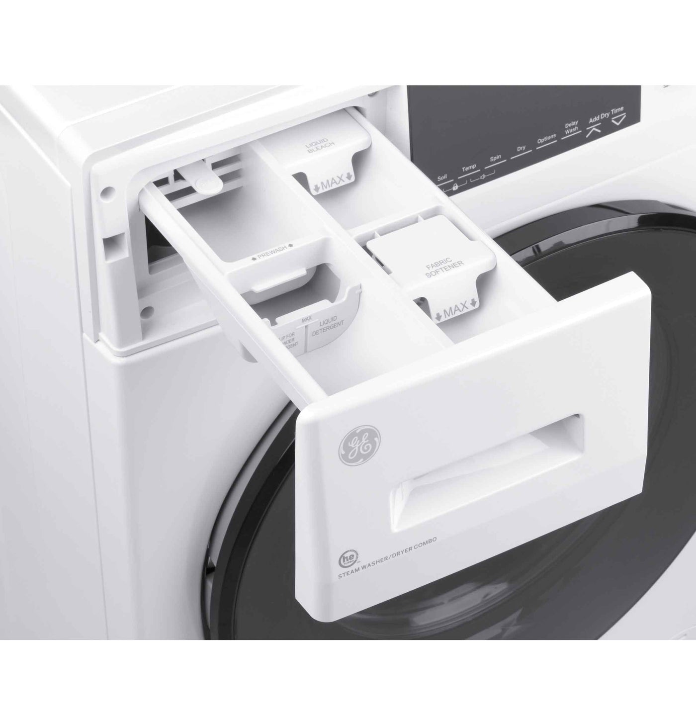 GE 24" Front Load Washer/Condenser Dryer Combo (2.8 cu.ft.) - GFQ14ESSNWW