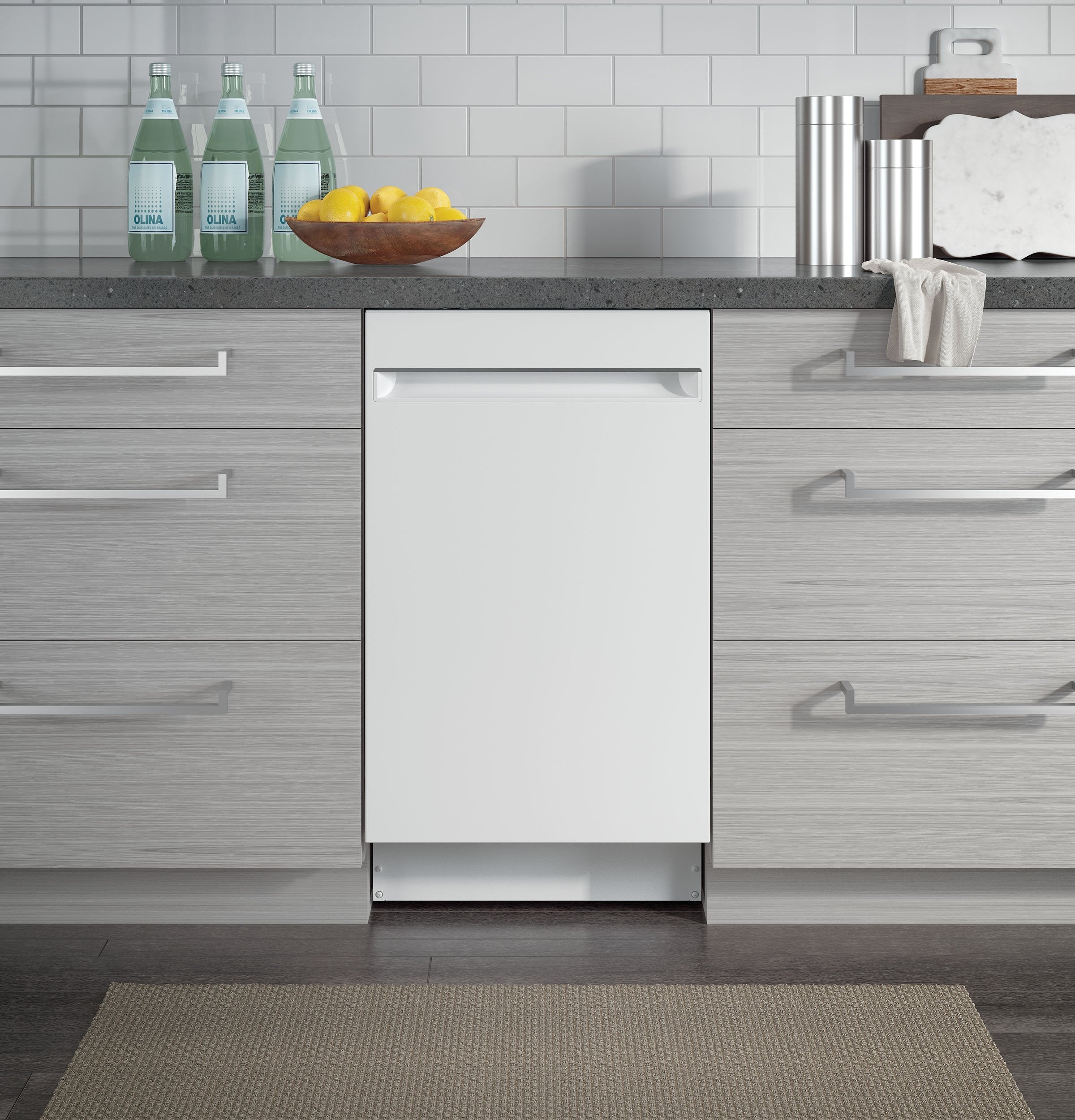 GE Profile Series White 18" Dishwasher- PDT145SGLWW