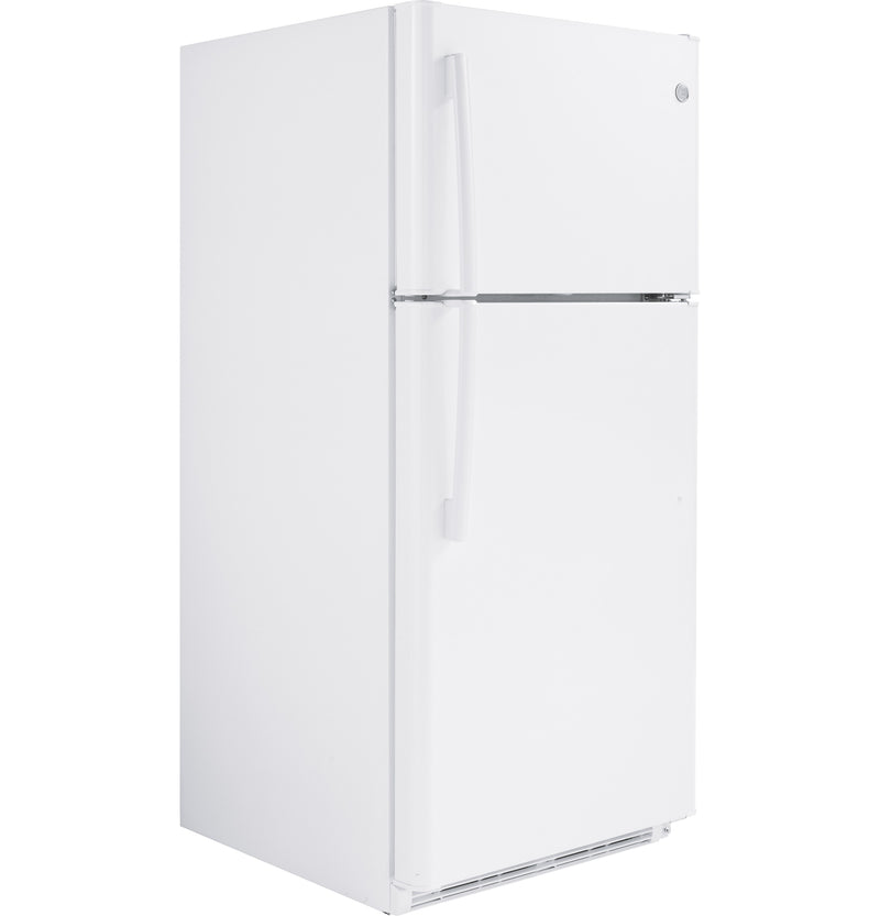 GE White TopFreezer Refrigerator (18 Cu. Ft.) GTS18FTLKWW Leon's