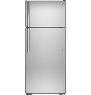 GE 29.75" 18 Cu. Ft. Stainless Steel Top-Freezer Refrigerator - GTS18FSLKSS