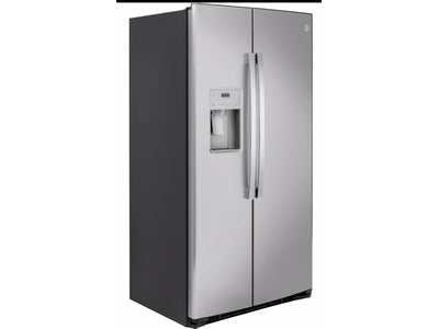 GE 35.75" 21.8 Cu. Ft. Stainless Steel Counter-Depth Side-by-Side Refrigerator - GZS22IYNFS
