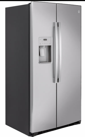 GE 35.75" 21.8 Cu. Ft. Stainless Steel Counter-Depth Side-by-Side Refrigerator - GZS22IYNFS