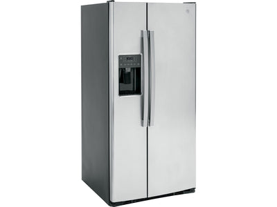 GE 33" 23 Cu. Ft. Fingerprint Stainless Steel Side-by-Side Refrigerator - GSS23GYPFS