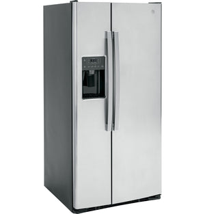 GE 33" 23 Cu. Ft. Fingerprint Stainless Steel Side-by-Side Refrigerator - GSS23GYPFS
