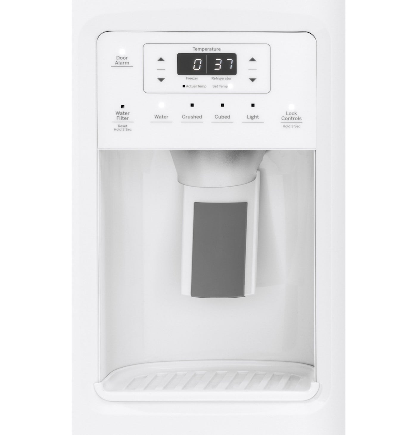 GE White Side-By-Side Refrigerator (25.1 Cu.Ft) - GSS25IGNWW