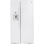 GE White Side-By-Side Refrigerator (25.1 Cu.Ft) - GSS25IGNWW