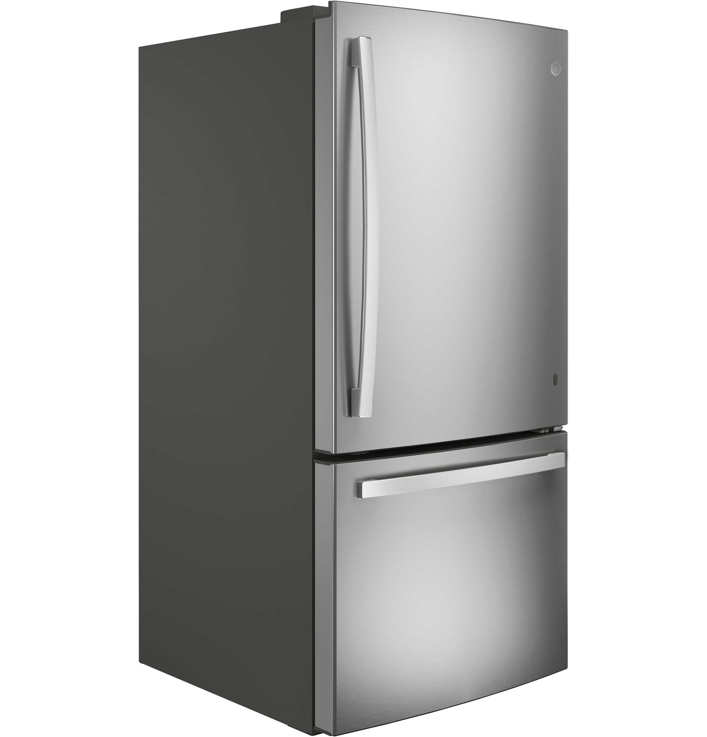GE 33" 24.9 Cu. Ft. Fingerprint Resistant Stainless Bottom-Freezer Refrigerator - GDE25EYKFS