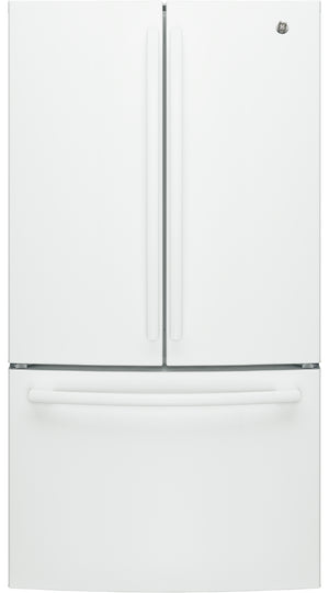 GE 36" 27 Cu. Ft. White French Door Refrigerator - GNE27JGMWW