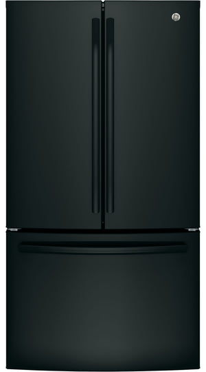 GE 36" 27 Cu. Ft. Black French Door Refrigerator - GNE27JGMBB