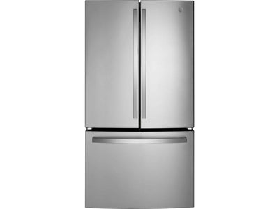 GE 35.75" 26.7 Cu. Ft. Fingerprint Resistant Stainlees Steel French Door Refrigerator - GNE27JYMFS