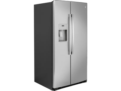 GE 35.75" 25.1 Cu. Ft. Stainless Steel Side-By-Side Refrigerator - GSS25IYNFS