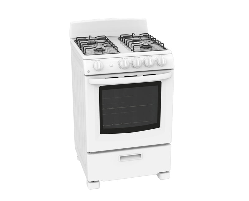 GE 24" White Gas Range and Stove (2.9 Cu. Ft.) Leon's