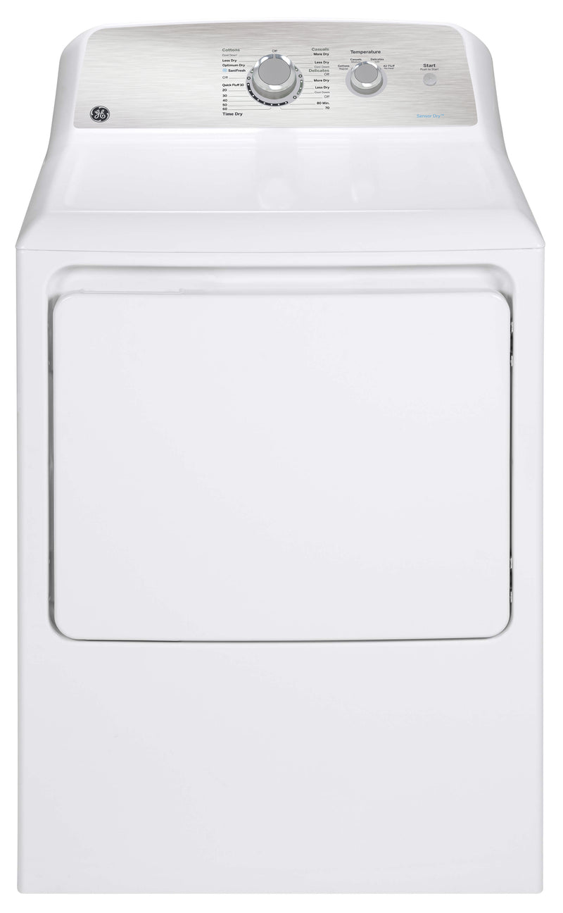 GE White Electric Dryer with SaniFresh cycle (7.2 Cu. Ft
