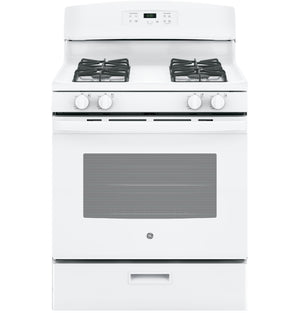 GE White Freestanding Gas Range (5.0 Cu. Ft.) - JCGBS60DEKWW