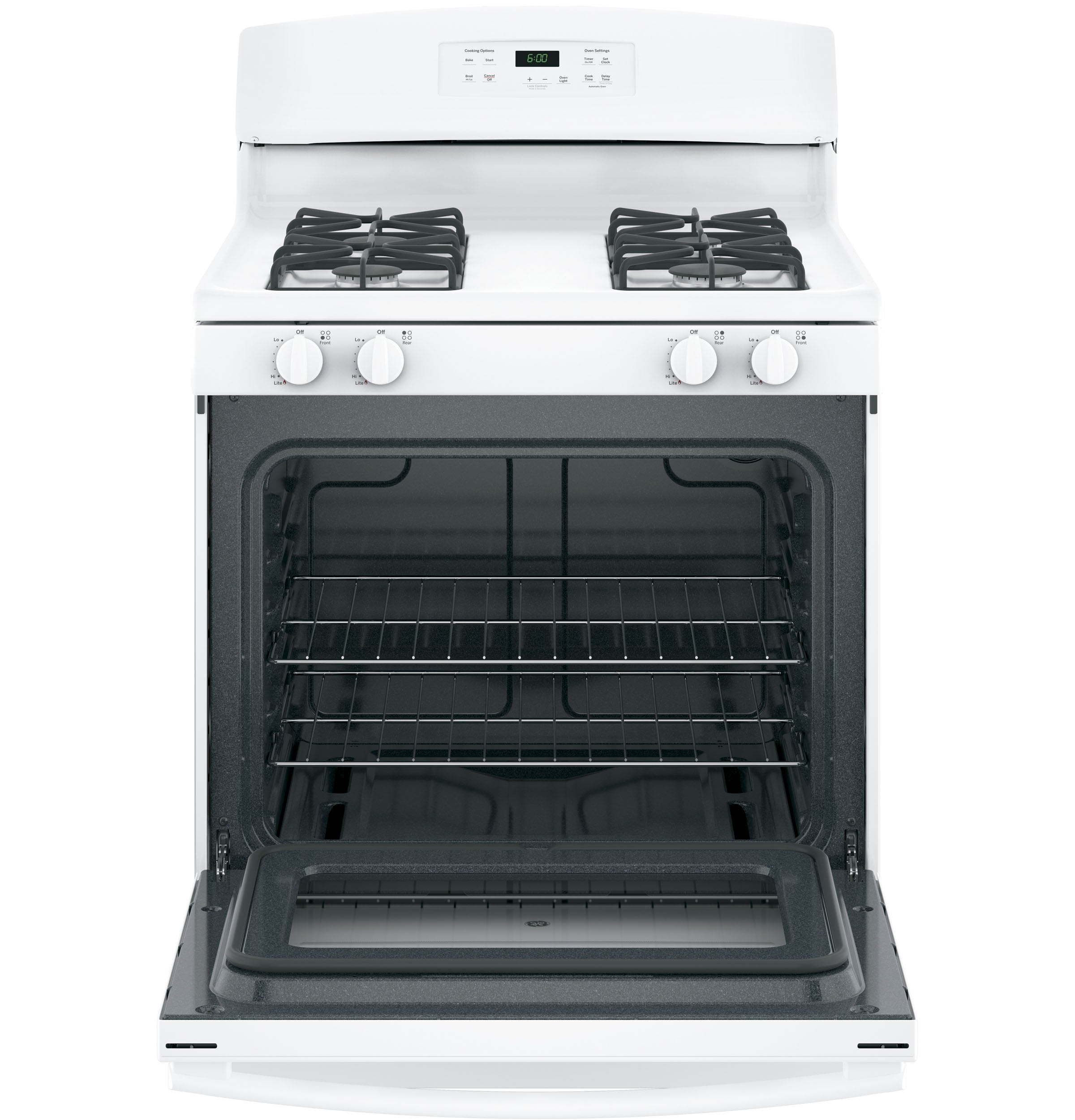 GE White Freestanding Gas Range (5.0 Cu. Ft.) - JCGBS60DEKWW