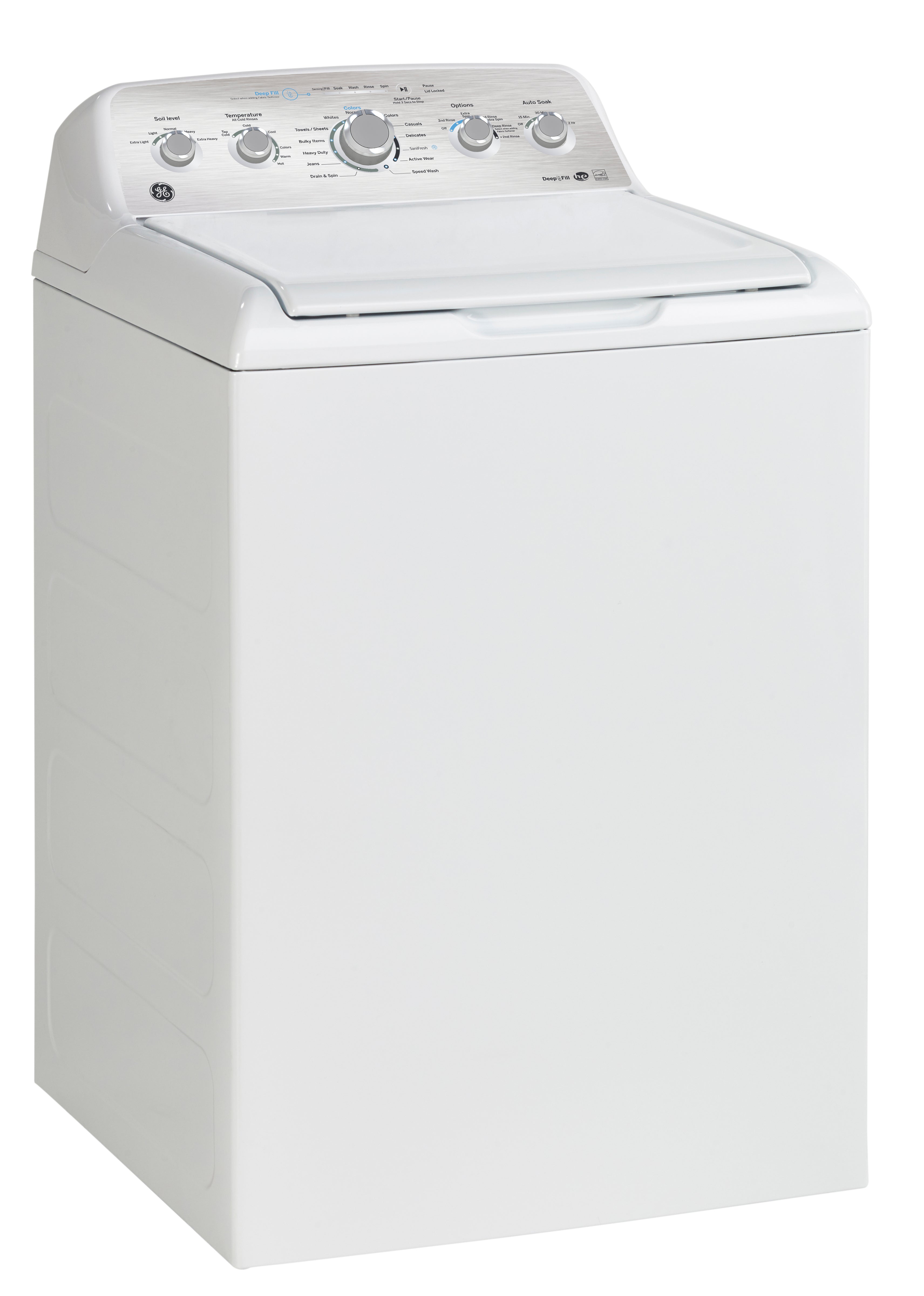 GE White Top-Load Washer with SaniFresh Cycle (4.9 Cu. Ft.) - GTW490BMRWS