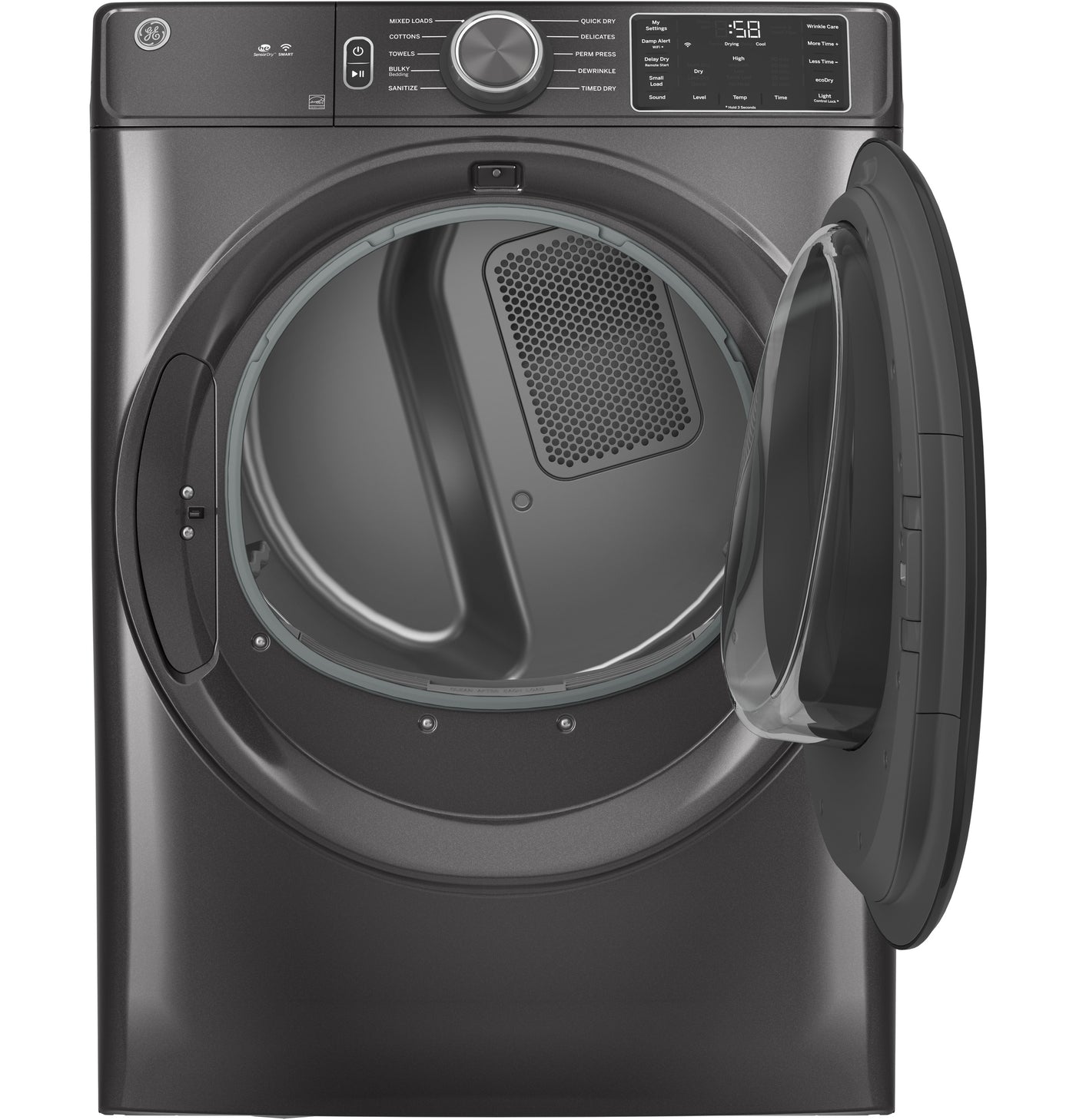 GE Diamond Grey Electric Front Load Dryer (7.8 Cu. Ft.) - GFD55ESMNDG