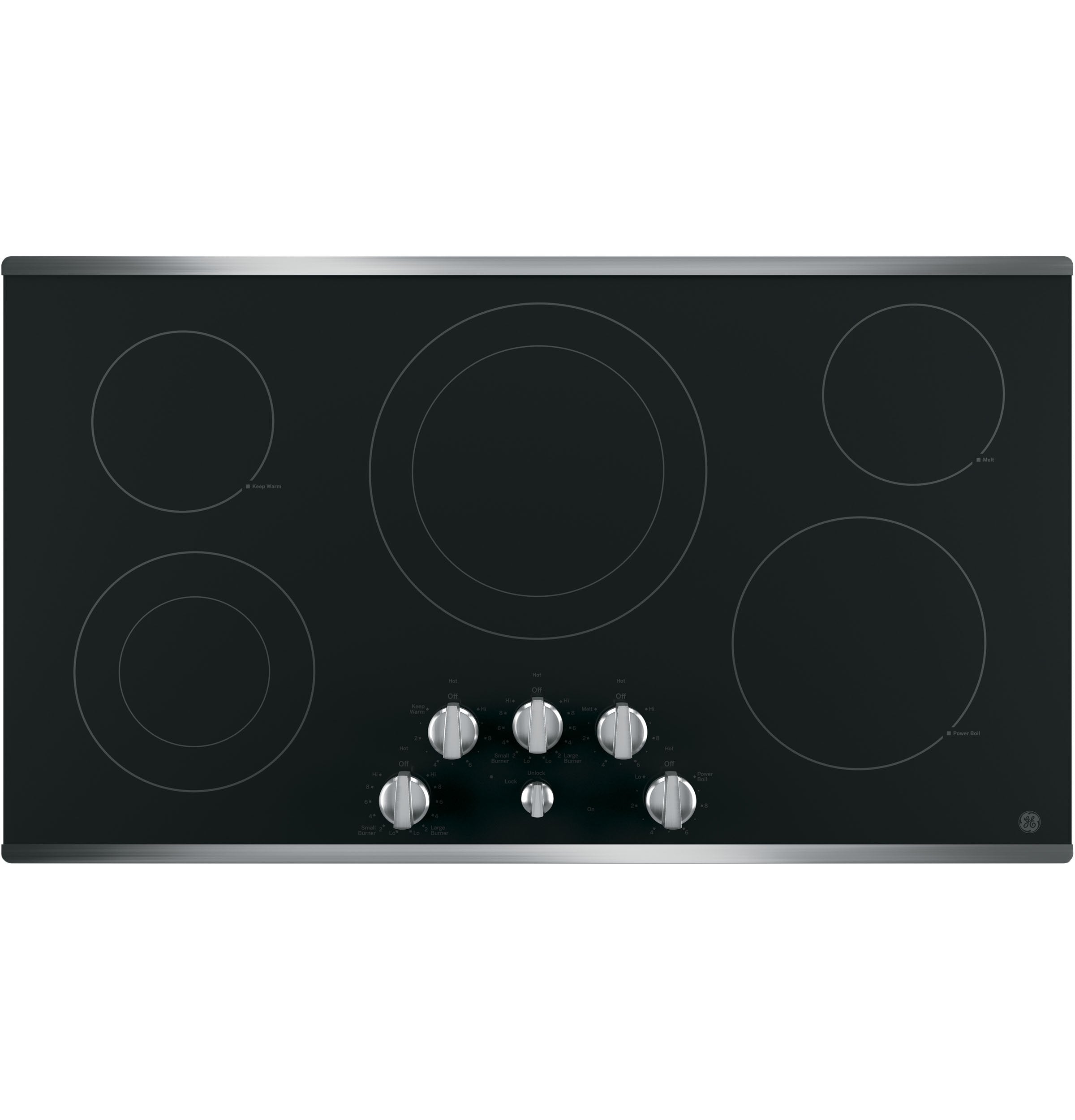 GE Stainless Steel 36" Electric Cooktop - JP3536SJSS