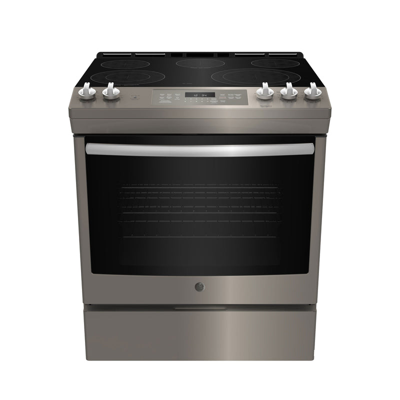 GE Slate SlideIn Electric Range (5.3 Cu. Ft.) JCS840EMES Leon's