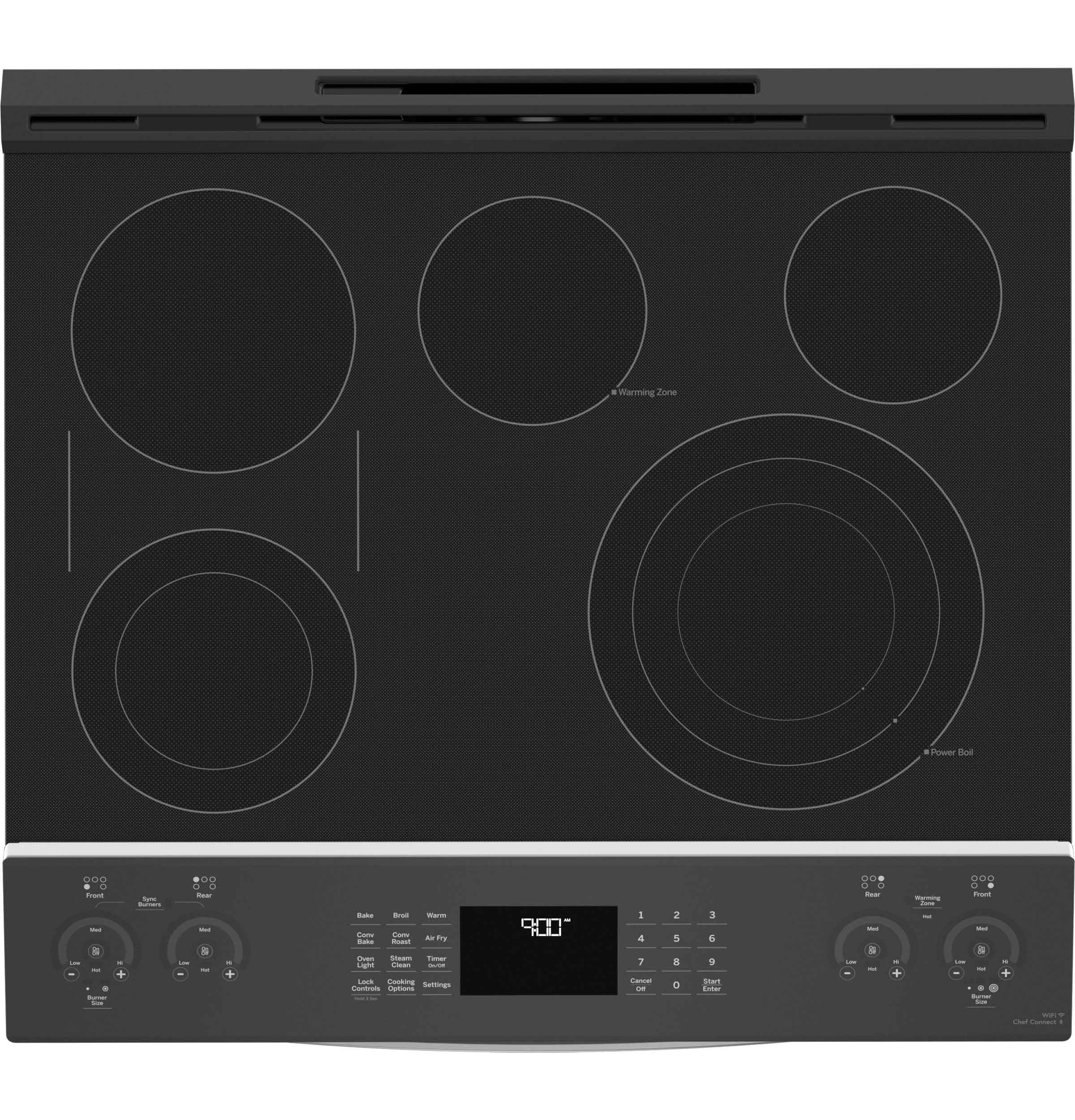 GE Profile Fingerprint Resistant Stainless Steel 30" Slide-In Electric Range with Air Fry (5.3 Cu.Ft) - PSS93YPFS