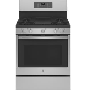 GE Profile Fingerprint Resistant Stainless Steel 30" Smart Freestanding Gas Range with Air Fry (5.6 Cu.Ft.) - PCGB935YPFS