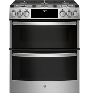 GE Profile Stainless Steel Slide-In Convection Double Oven Gas Range (6.7 Cu. Ft) - PCGS960SELSS