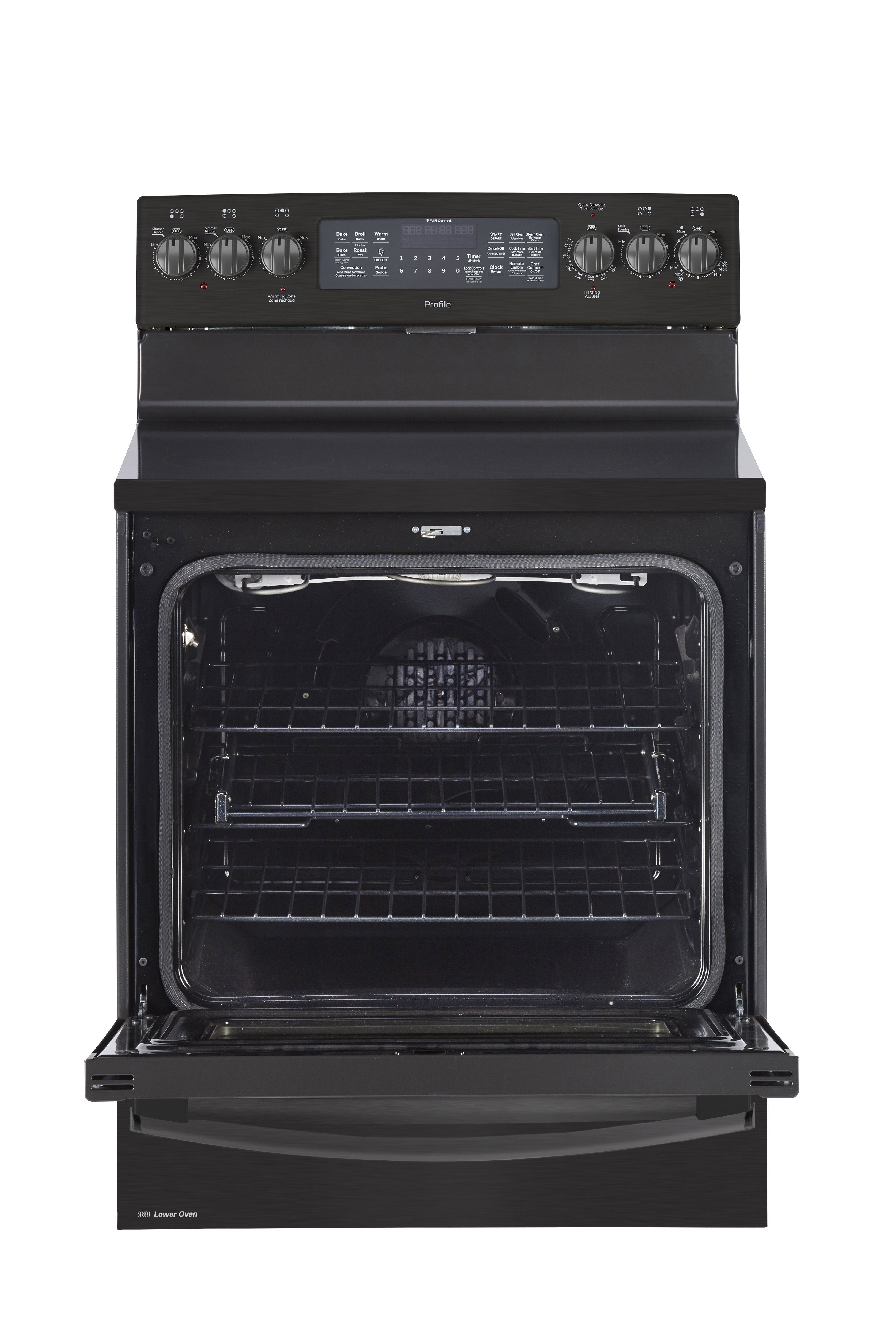 GE Profile Black Stainless Steel Freestanding Electric Range (7.2 Cu. Ft.) - PCB987BMTS