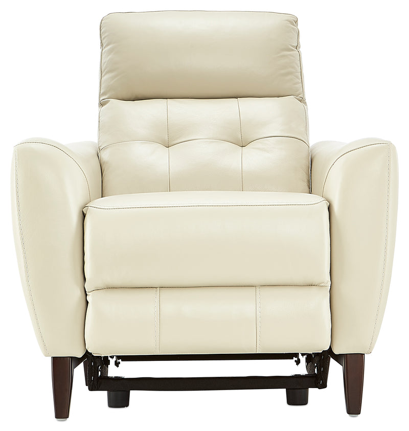 Wexner Leather Dual Power Recliner Colby Stone Leon's