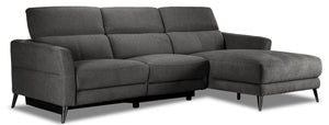 Francesca 2-Piece Power Reclining Sectional with Right-Facing Chaise - Starburst Metal