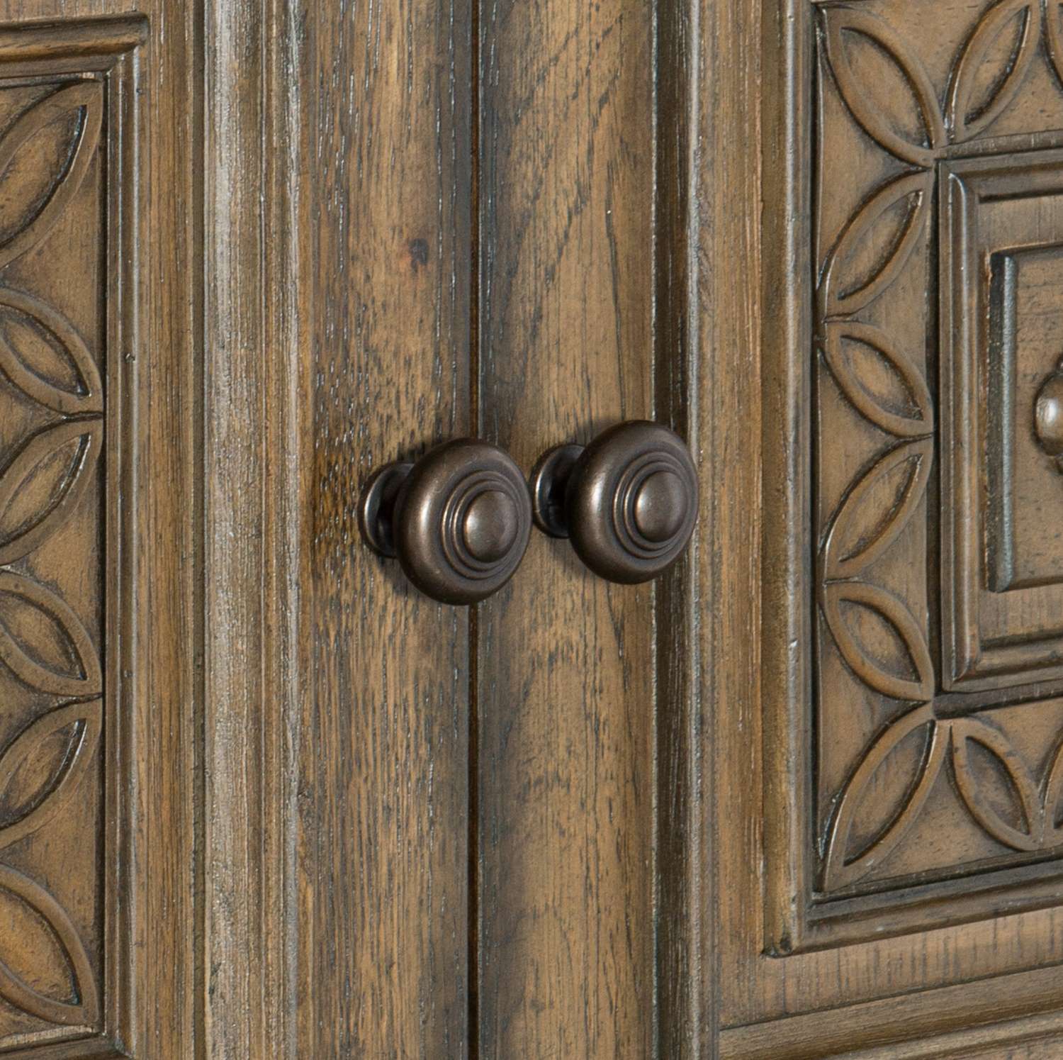 Rachelle 4 Drawer Chest with Storage Cabinet - Pecan