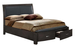 Cinema 3-Piece King Storage Bed - Charcoal