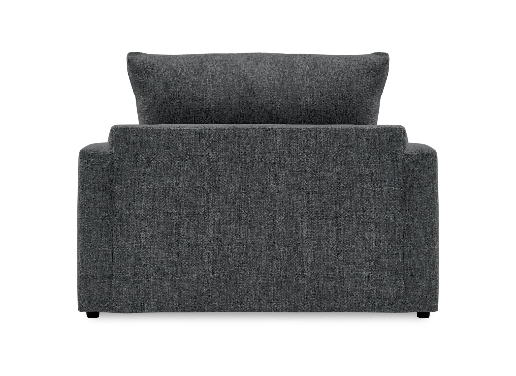 Harper Twin Sofa Bed with Memory Foam Mattress - Charcoal