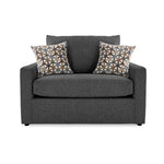 Harper Twin Sofa Bed with Memory Foam Mattress - Charcoal