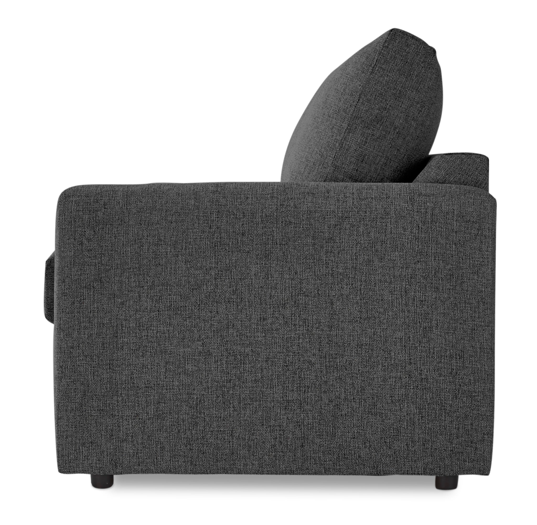 Harper Twin Sofa Bed with Memory Foam Mattress - Charcoal