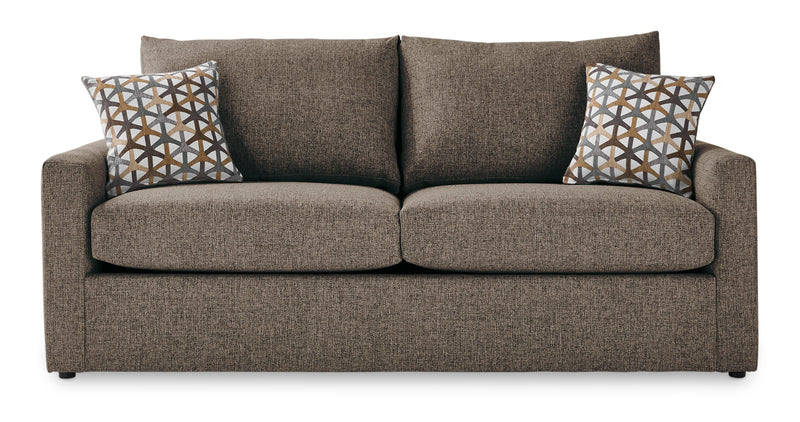 Harper Queen Sofa Bed with Memory Foam Mattress Brown Leon s