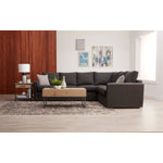 Athina 2-Piece Sectional with Left-Facing Queen Sofa Bed - Charcoal