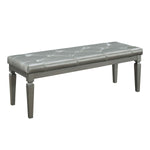 Allura Bed Bench - Silver