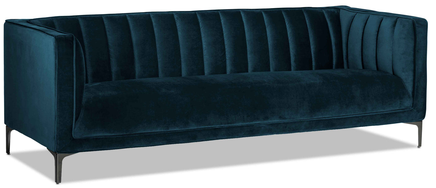 Celina Sofa, Loveseat and Chair Set - Blue
