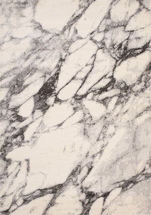 Mirza Marble Profile Area Rug - 5' X 8' - Cream/Grey