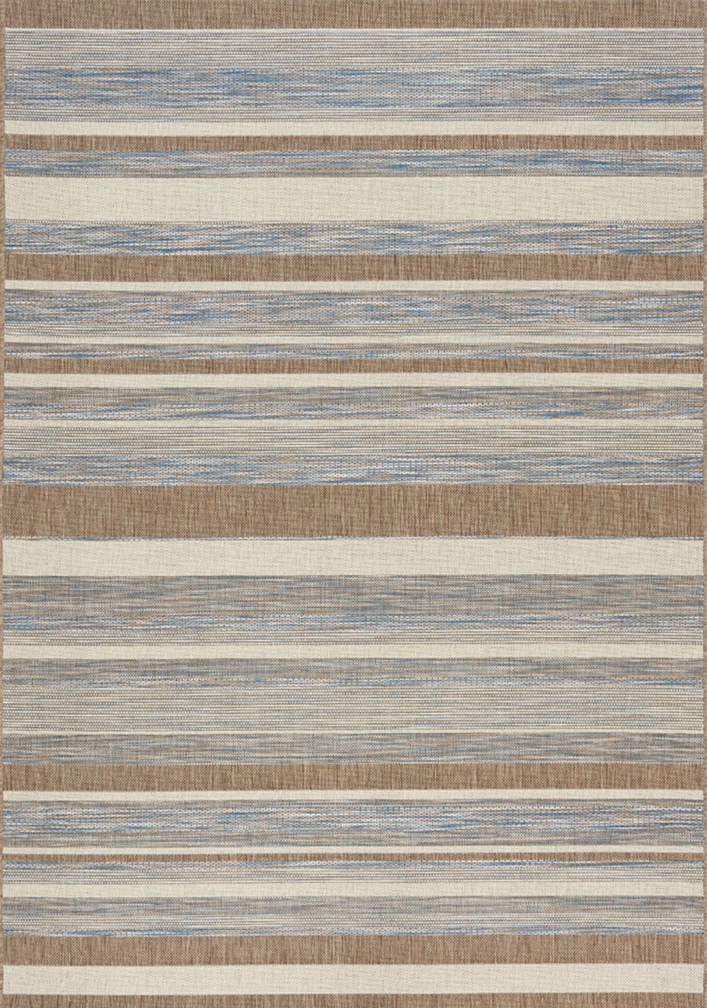 Euclid 3'11" X 5'7" Indoor/Outdoor Banded Rug - Grey Brown Area Rug