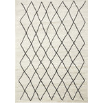 Meridian 5'3" X 7'7" Pen-drawn Trellis Lines Rug - Cream Area Rug